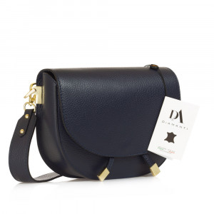 Geanta dama de umar din piele naturala DiAmanti Aida Bleumarin Scuro